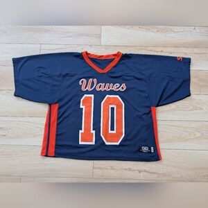 Waves Navy and Orange Lacrosse Jersey